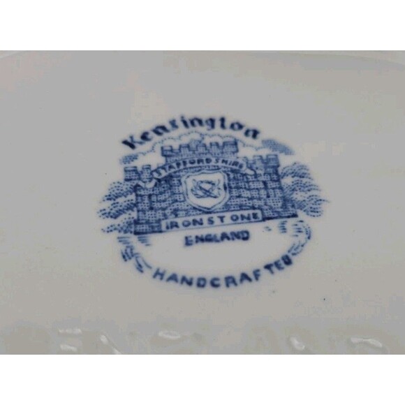 2 Piece Kensington Coventry Blue Onion Gravy Boat Underplate English Ironstone - Picture 10 of 12